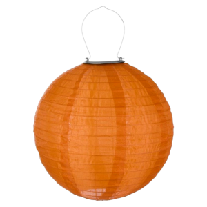 Solcelle Rispapirslampe, 20cm-Orange