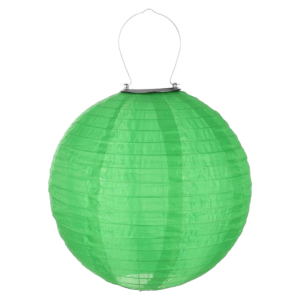 Solcelle Rispapirslampe, 20cm-Grøn