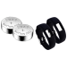 Pakke m. 2 stk. Batteri til Garmin Vivofit 4 & 2 Stk Sort Silikone Rem til Garmin Vivofit 4
