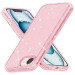 iPhone 16e Sparkling Silikone Cover - Lyserød