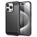 iPhone 16 Pro Max Carbon Silikone Cover - Sort