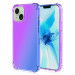 iPhone 15 Cover - Stødabsorberende Hjørner & Farvegradient - Lilla / Blå