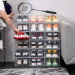 24 Stk. Stabelbare Gennemsigtige Skokasser / Sneaker Boxes