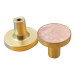 25 mm Guld Møbelknop / Knage med Marmor Mønster-Pink
