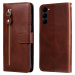 Zipper Flip Cover til Samsung Galaxy S23-Brun