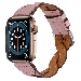 Flettet Læder Rem til Apple Watch 8 / 9 - 41mm - Lyserød