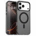 Gennemsigtigt iPhone 17 Pro Max Cover Med MagSafe - Sort
