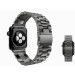 Sort urlænke i rustfrit stål til Apple Watch 42 / 44 / 45mm