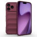 iPhone 17 Pro / iPhone 18 Pro Silikone Cover med Bølget Bagside - Rød