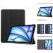 iPad Air 11” M2 (2024) / (2025) Cover med Tri-fold Stander - PU Læder & Plastik - Sort