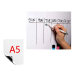 Magnetisk Whiteboard m. 2 tusser -A5