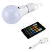 Genopladelig LED-pære med fjernbetjening & timer – E27 fatning, RGB & USB-C opladning