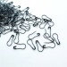 Sikkerhedsnåle i metal – 100 stk. – Sort – Til syning, strik & hobbyprojekter