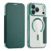 iPhone 17 Pro / iPhone 18 Pro Flip Cover med MagSafe og Kortholder - Mørkegrøn