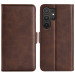 Samsung Galaxy S25 Ultra Læder Flipcover m. Kortlommer & Stander - Brun