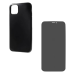 Pakke m. Matte TPU Cover til iPhone 11 Sort & Skærmbeskyttelse / Privacy Glas til iPhone 11 / XR