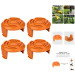 4 stk Spolekapsler til Worx Græstrimmer WA6531 - ABS Plastik, 56,5 x 31,5 mm