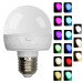 Genopladelig RGB LED pære med fjernbetjening & E27 sokkel