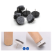 10 stk. Filtpuder med Søm - Sort-Ø14 mm