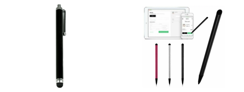 Pakke m. 1stk Stylus Touch Pen til iPhone, iPad & Tablet & 1stk 2-i-1 Stylus Touch Pen til iPhone, iPad & Tablet