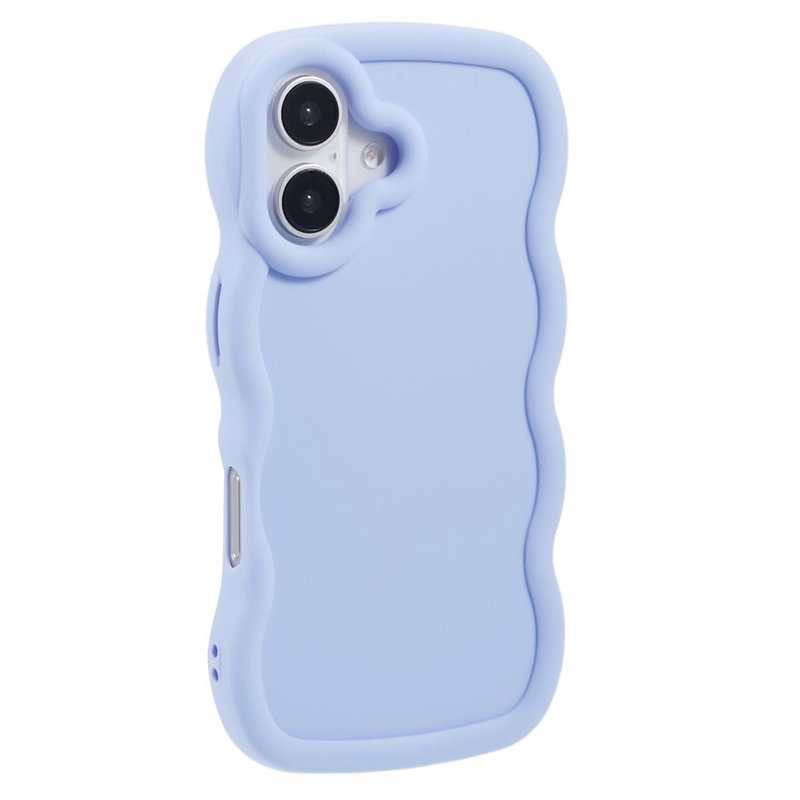 Wavy iPhone 17 Cover i Silikone med Bølget Kant - Lilla