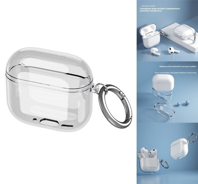 Gennemsigtigt TPU-cover til AirPods 4