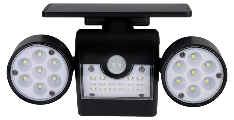 30-LED Justerbar Solcelle Lampe med Sensor