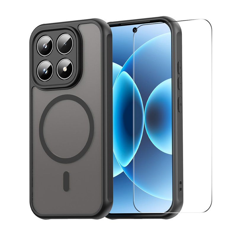 Xiaomi 17 Magnetisk Cover til Trådløs Opladning inkl. Hærdet Beskyttelsesglas