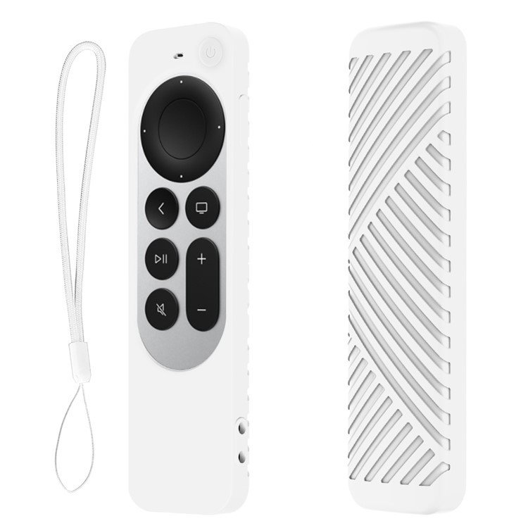 Billede af silikone cover til Apple TV Siri Remote 3. gen med håndledsrem