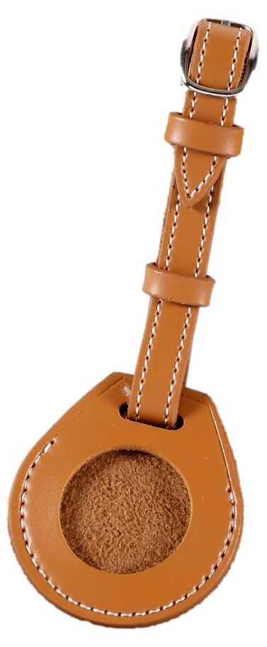 Vintage PU Læder Cover til Apple AirTags-Lysebrun