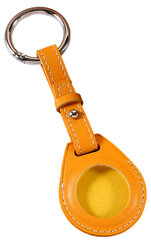 PU Læder Nøglering til Apple AirTags-Orange