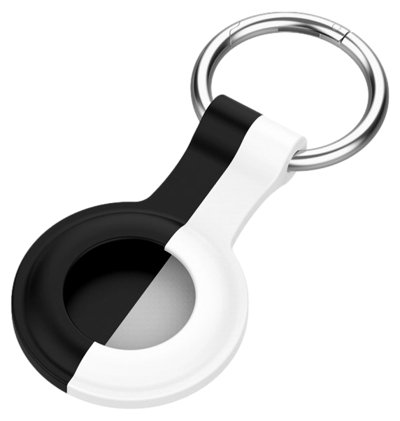 Dual Silicone Cover til Apple AirTags-Sort / Hvid