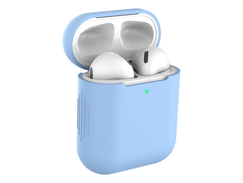 Silikone Cover til AirPods Serie 2 - Lyseblå