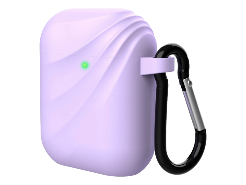 Wave Silicone Cover til AirPods 2 - Lilla
