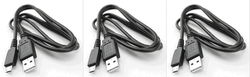 3 Stk Oplader Kabel til Playstation 4 Controller - 1 meter