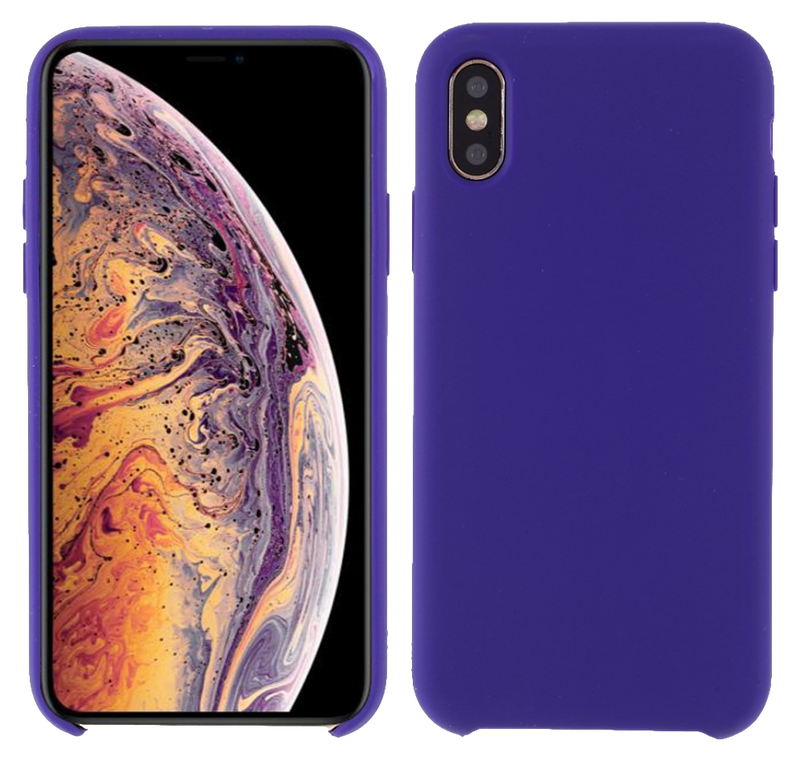 Flow Silicone Cover til iPhone X / XS-Mørklilla