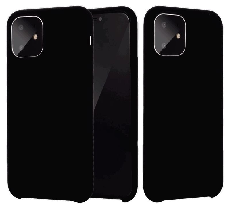 Matte Slim Silikone Cover til iPhone 11 Pro Max-Sort