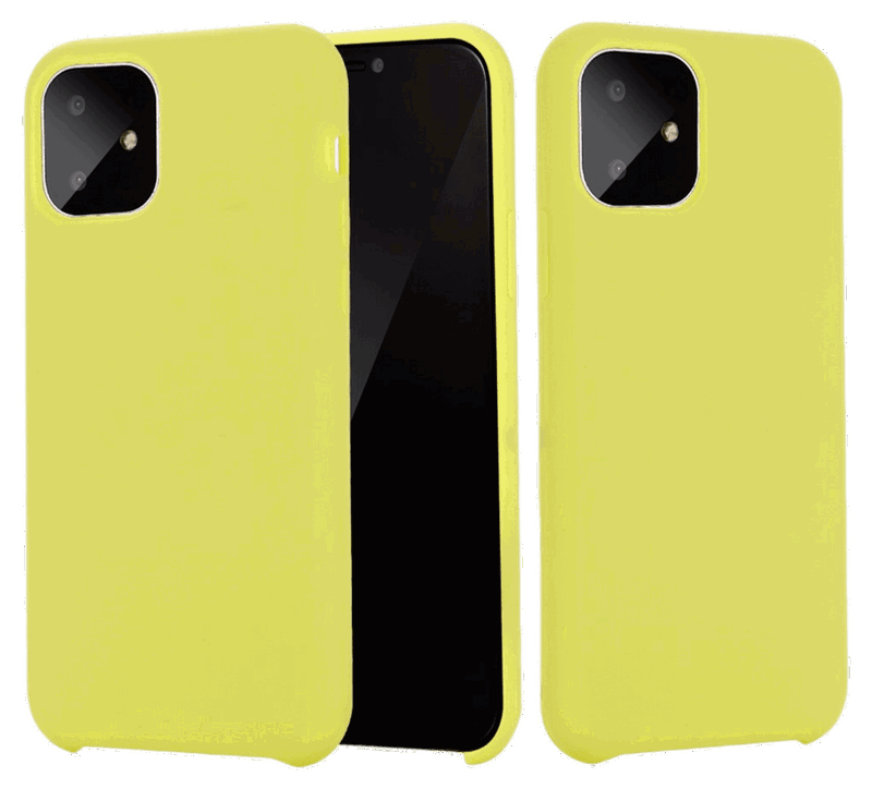 Matte Slim Silikone Cover til iPhone 11-Gul