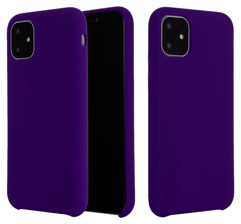 Matte Slim Silikone Cover til iPhone 11 Pro-Mørklilla