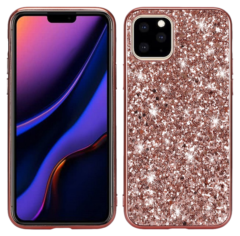 Glimmer Silikone Cover til iPhone 11-RosaGuld