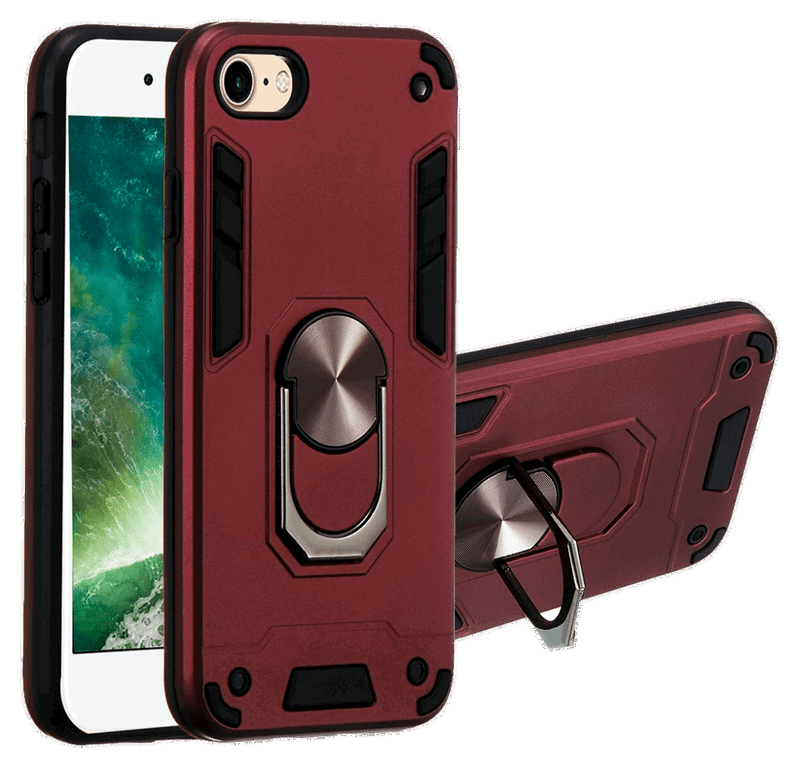 Hybrid Cover med Kickstand til iPhone 7 / 8 / SE (2020) - Rød