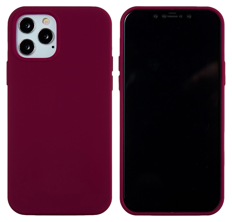 Matte Slim Silikone Cover til iPhone 12 Mini-Mørklilla