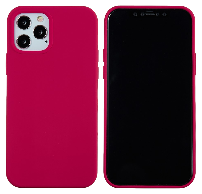 Matte Slim Silikone Cover til iPhone 12 / 12 Pro-Pink