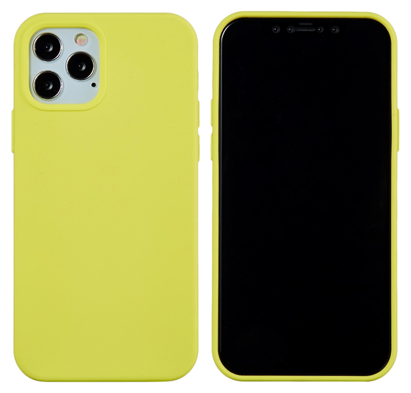 Matte Slim Silikone Cover til iPhone 12 / 12 Pro-Gul