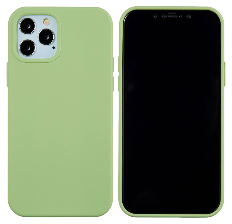 Matte Slim Silikone Cover til iPhone 12 / 12 Pro-Lysegrøn