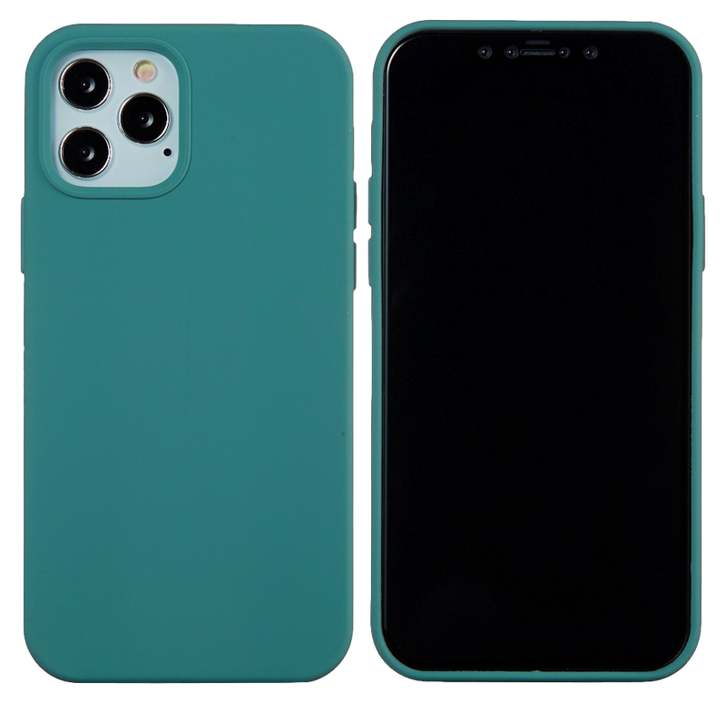 Matte Slim Silikone Cover til iPhone 12 / 12 Pro-Petroleum
