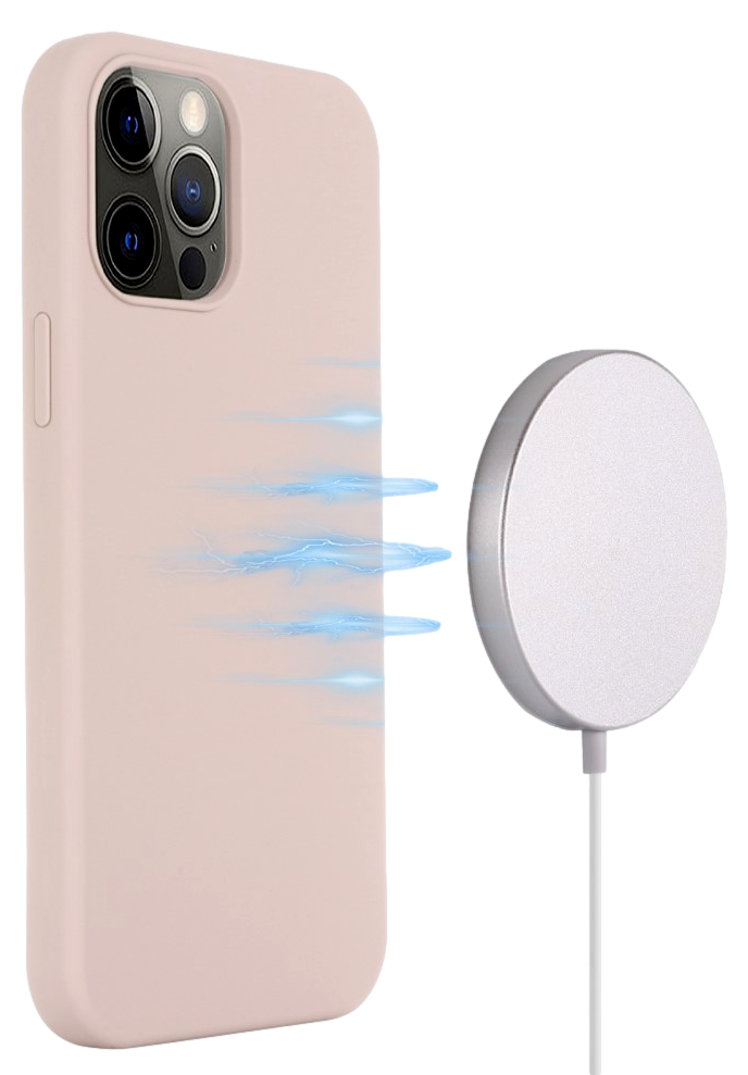 Silikone Cover med MagSafe til iPhone 12 Pro Max -Lyserød