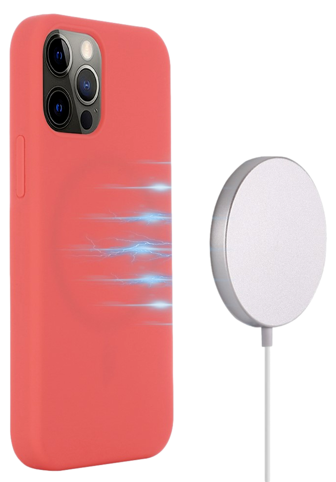 Silikone Cover med MagSafe til iPhone 12 Pro Max -Pink