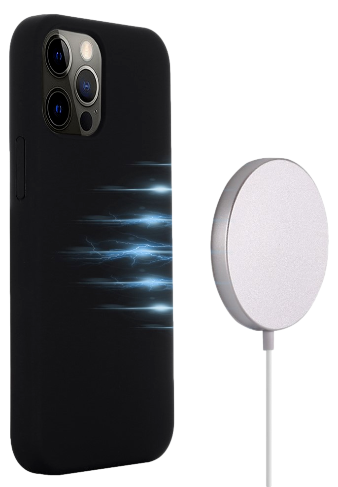 Silikone Cover til iPhone 12 / 12 Pro med MagSafe-Sort