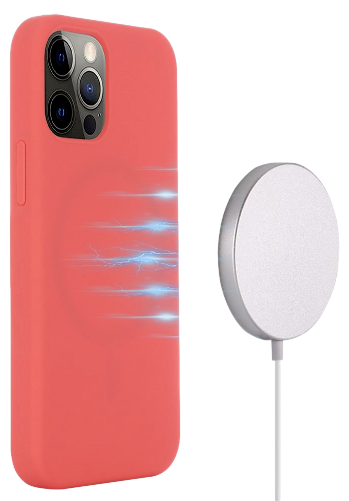 Silikone Cover til iPhone 12 / 12 Pro med MagSafe-Pink